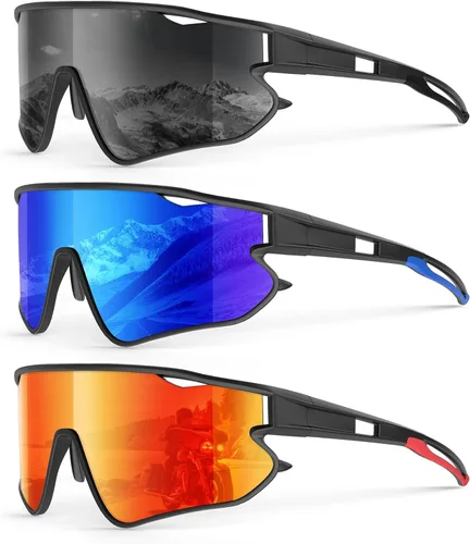 Miniatura 12 de KALIYADI Gafas de sol polarizadas para hombre, lentes de sol polarizadas para ciclismo, gafas de sol deportivas para correr, ciclismo, protección