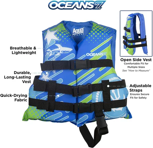 Miniatura 6 de Airhead Treasure - Chaleco salvavidas aprobado por USCG y Oceans 7 USCG aprobado por USCG Azul