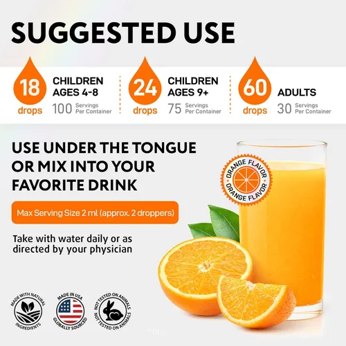Miniatura 3 de Vitamina líquida D3 10000 UI (250 mcg) – Gotas de vitamina D orgánica USDA para adultos y niños – Suministro para 100 días – Vit D3 con aceite MCT