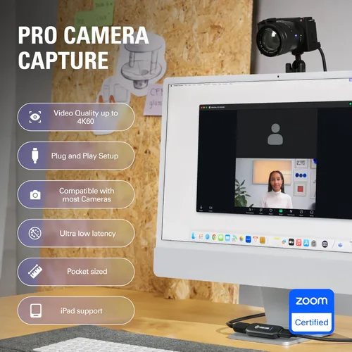 Miniatura 2 de Elgato Cam Link 4K - Tarjeta de captura externa para DSLR y videocámara, ActionCam como cámara web, reunión/transmisión/grabación en 1080p60