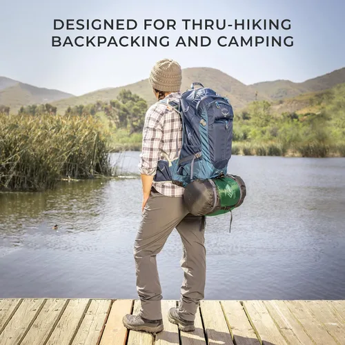 Miniatura 5 de Hyke & Byke Katahdin 32 F - Saco de dormir para senderismo y mochilero – 4 estaciones, 625FP ultraligero – Resistente al agua – Gris carbón – Corto