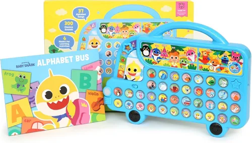 Pinkfong Baby Shark ABC Alphabet Bus (2ª edición) Bloc de sonido | Juguete electrónico interactivo de alta calidad, almohadilla de música, juguetes