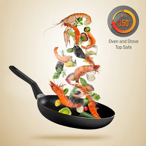 Miniatura 6 de NutriChef NCCWA13.5 - Juego de utensilios de cocina antiadherentes de 13 piezas, sin PTFE/PFOA/PFOS, resistentes al calor, ollas de cocina, Negro