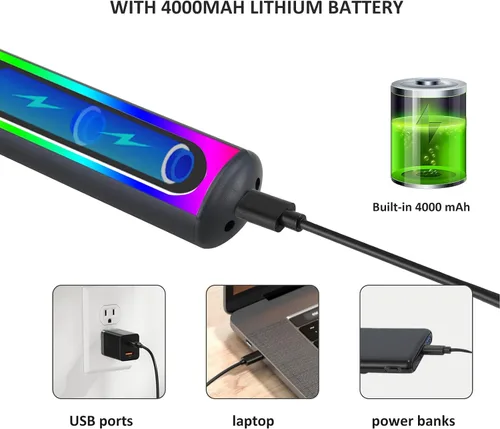Miniatura 4 de Luz para Cuadros Operada por Batería, Luces para Cuadros de Pared, Luz para Cuadros Inalámbrica con Control Remoto para Pinturas, 48 LED, 16 Cambios