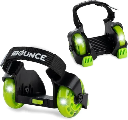 New-Bounce Patines de tacón con ruedas y luces - Jet Wheelies para zapatos - Patines ajustables de tacón para niños - Talla única para la mayoría