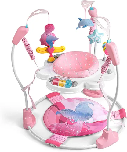 Miniatura 12 de Centro de Actividad para Bebé, Centro de Actividad con Saltador para Bebé con Música, Juguetes Interactivos, Asiento Giratório de 360°, 3 Alturas