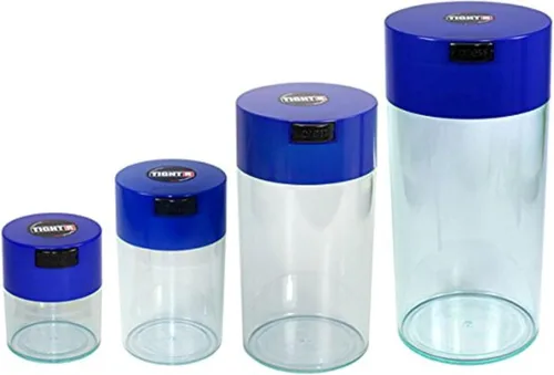 Miniatura 2 de Tightvac - Juego de 4 recipientes herméticos patentados, contenedor al vacío multiusos que mantiene tus hierbas y productos secos frescos y Negro