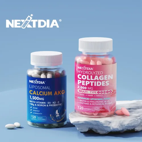 Miniatura 8 de Suplemento AKG de calcio liposomal de 1500 mg con cápsulas blandas de vitamina D3 y K2 para mujeres y hombres│ Alta absorción│Suplementos de calcio