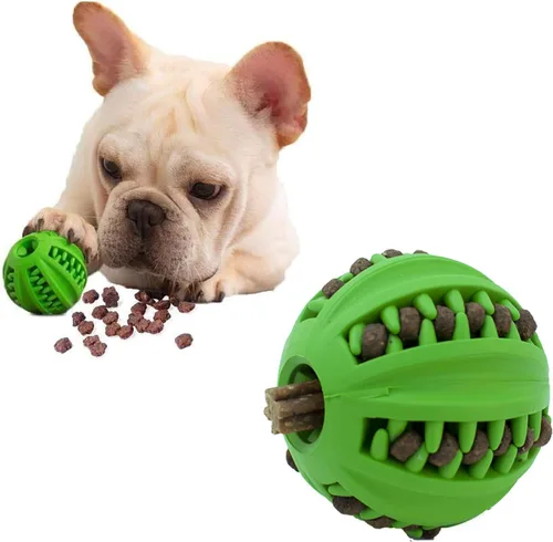Juguete de pelota para perros – Enriquecimiento interactivo para perros, estimulación mental, bola de goma que reduce el aburrimiento (2 pulgadas)