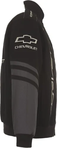 Miniatura 3 de JH DESIGN GROUP Chaqueta de sarga de algodón bordada Chevy Corvette C7 para hombre C721 Negro