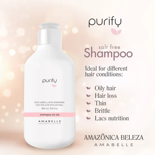 Miniatura 2 de Champú purificador, anti-pérdida de cabello y control del cabello graso, revitaliza el adelgazamiento del cabello y mejora el volumen, la fuerza