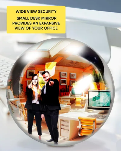 Miniatura 5 de TidyFriend Espejo Convexo Bola de Adivinación Decoraciones de Cubículo - Espejo de Escritorio Magic 8 para Ver Detrás de Ti, Accesorios Estéticos