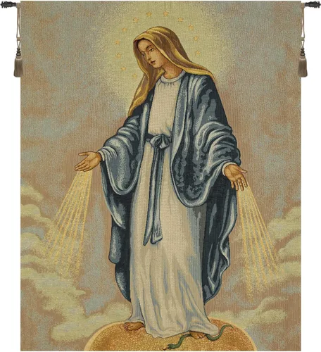Miniatura 19 de Madonna Di Medjugorie - Tapiz italiano para colgar en pared, 6 pulgadas x 9 pulgadas, algodón/viscosa/poliéster por Raoul Vitale