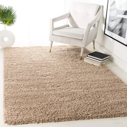 Miniatura 77 de SAFAVIEH Laguna Shag Collection - Alfombra decorativa, 2 pies 3 pulgadas x 4 pies, color beige, diseño sólido, no desprende pelusa y de fácil