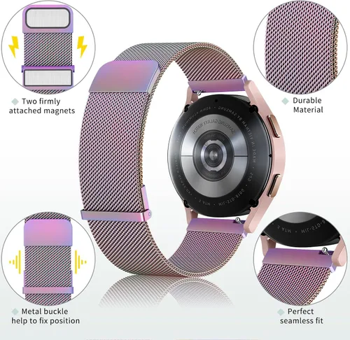 Miniatura 2 de Meliya Correa de metal compatible con Samsung Galaxy Watch 6 - 1.575 pulgadas, 1.732 pulgadas, 1.772 pulgadas, 1.772 pulgadas, correa de repuesto