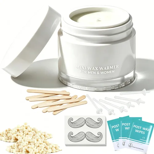 Miniatura 10 de Kit de cera de nariz de 4.23 oz, kit de cera para el cabello de la nariz con 40 aplicadores, kit de depilación de nariz rápido e indoloro para 4.23