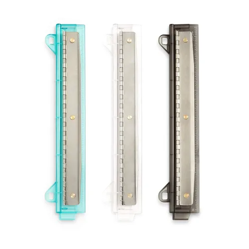 Blue Summit Supplies Juego de 3 perforadores para carpeta, regla portátil de plástico con perforadora de agujeros para carpeta o cuaderno,