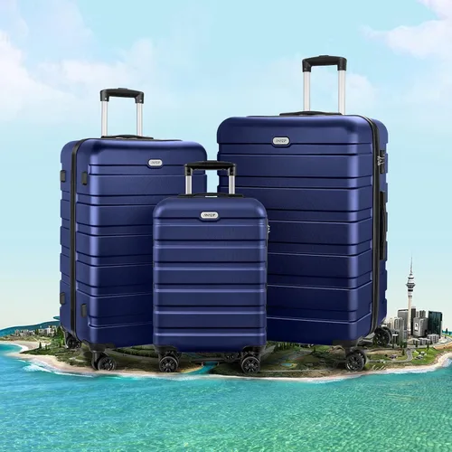 Miniatura 2 de AnyZip Maleta ligera de policarbonato ABS con 4 ruedas universales TSA Lock Azul oscuro