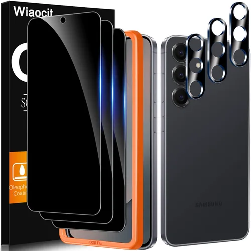 Miniatura 15 de Wiaocit Paquete de 3 protectores de pantalla de vidrio templado de dureza 9H y 3 protectores para lentes de cámara para Samsung Galaxy Z Fold 7