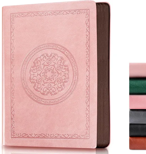 Miniatura 12 de Fetinar Cuaderno vintage de cuero 2026, 300 páginas, cuadernos de cuero con tapa blanda rayados para mujeres y hombres, cuadernos para escribir