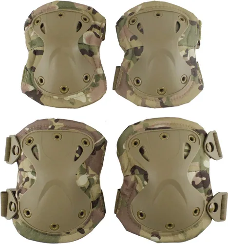 Miniatura 14 de Almohadillas Protectoras Tácticas de Combate para Rodilla y Codo para Juegos de Paintball CS al Aire Libre, Ciclismo, Seguridad, Equipo