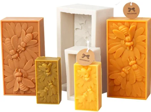 Miniatura 2 de Molde de silicona para velas de abejorros de abejorros, para jabón, cera de soja, resina epoxi, bricolaje, manualidades, fiesta, cena, decoración