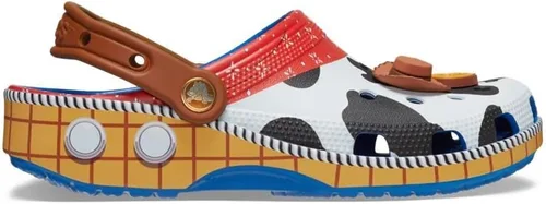 Crocs Zuecos clásicos unisex de Toy Story para adultos Vaquero Azul/Amaderado