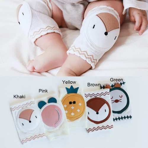 Miniatura 8 de Protectores de rodilla para gatear, unisex para bebés, antideslizantes, rodilleras para niños pequeños, cubierta protectora de seguridad Amarillo