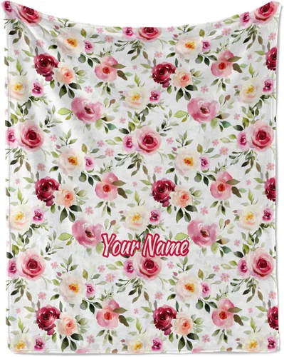 Miniatura 15 de Jekeno Regalos de girasol para mujeres, mamá, manta personalizada con girasol, manta personalizada con nombre, manta de franela personalizada