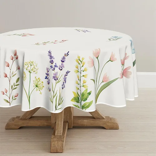 Miniatura 9 de Horaldaily Mantel de Primavera 52×70 Pulgadas Rectangular, Acuarela Flores Silvestres Florecientes Floral Verde Lavable Cubierta de Mesa Estacional