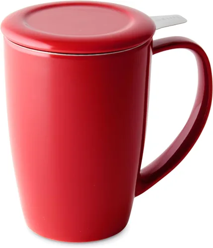 Miniatura 4 de Forlife. Taza de 15 onzas, alta, curvada, con infusor de té y tapa., Carrot