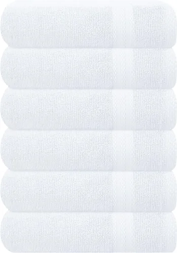 Miniatura 121 de GLAMBURG - Juego de 12 toallas faciales ultrasuaves de 13 x 13 pulgadas, 100% algodón, duraderas y altamente absorbentes, ideales para baño, cocina