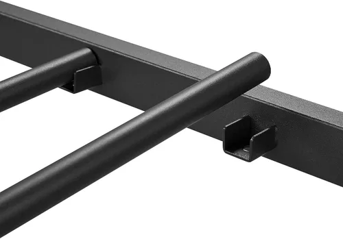 Miniatura 5 de Topeakmart Base de cama de metal clásico negro de 13 pulgadas con cabecero, base de colchón, plataforma de cama, base de cama con listones