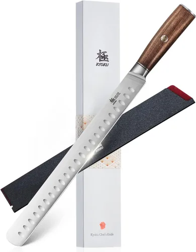 Miniatura 10 de KYOKU Cuchillo Nakiri de 7 Pulgadas - Serie Daimyo - Cuchillo de Verduras con Mango Ergonómico de Palisandro, y Pin de Mosaico - Cuchillo de Cocina