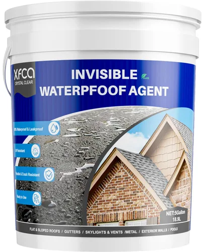 Sellador impermeable transparente, revestimiento impermeable transparente de 5 galones, agente invisible a prueba de agua líquido para techos,