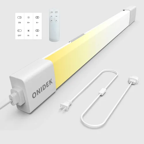 Miniatura 14 de ONIDEK Luces para debajo del gabinete con enchufe. 3000K-6500K atenuación y color. con panel de control inalámbrico y control remoto. 15 W 1500 lm