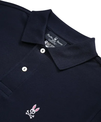 Miniatura 4 de Psycho Bunny Polo piqué de manga corta de ajuste clásico para hombre Negro