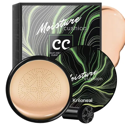 Miniatura 9 de CC Cream Foundation - Cojín de aire para cabeza de hongo, maquillaje facial, corrector hidratante impermeable, control de aceite, maquillaje desnudo
