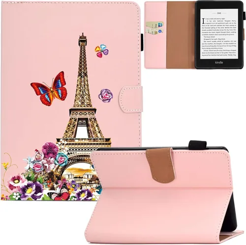 Miniatura 10 de Funda para Kindle Paperwhite, de piel sintética, con ranuras para tarjetas, con tapa de apagado y encendido automático para Amazon Kindle Paperwhite