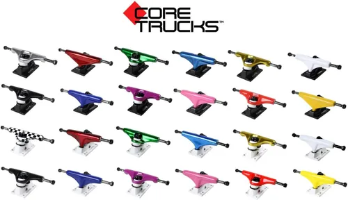 Core Camiones de patineta - aleación de aluminio, bujes de alta calidad - Elige color/tamaño