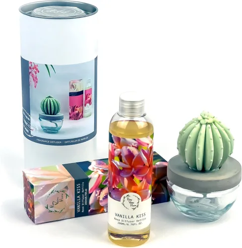 Miniatura 10 de Barril Cactus Cerámica Difusor de Fragancia Combo 6.8 fl oz Hermoso
