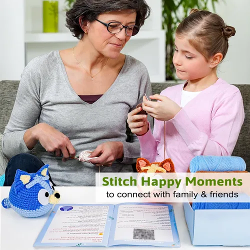 Miniatura 4 de Acehochen Kit de ganchillo para principiantes, kit de ganchillo para principiantes para adultos con tutoriales en video paso a paso, kits