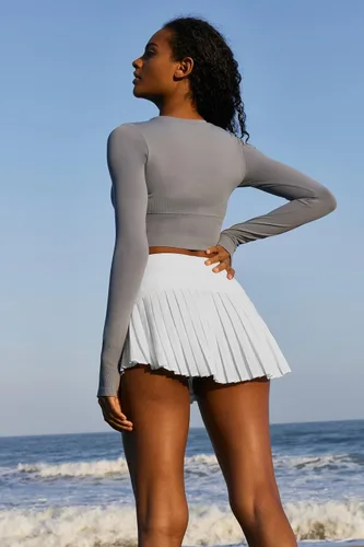 Miniatura 6 de Ewedoos Falda de tenis para mujer con pantalones cortos, faldas de tenis plisadas para mujer, faldas pantalón para mujer, falda atlética para golf