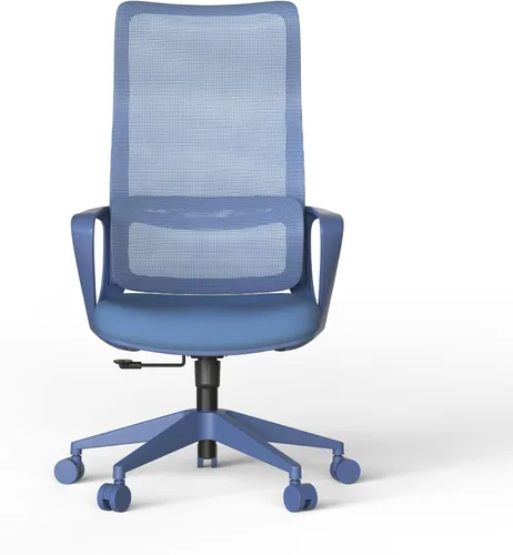 Miniatura 4 de Modern Executive Office Chair with Adjustable Height Lumbar Support 3D Armrests Ergonomic Curved Back Swivel Base Conference Room Task Chair