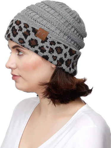 Miniatura 549 de C.C Trendy Warm Chunky Soft Stretch Cable Knit Beanie