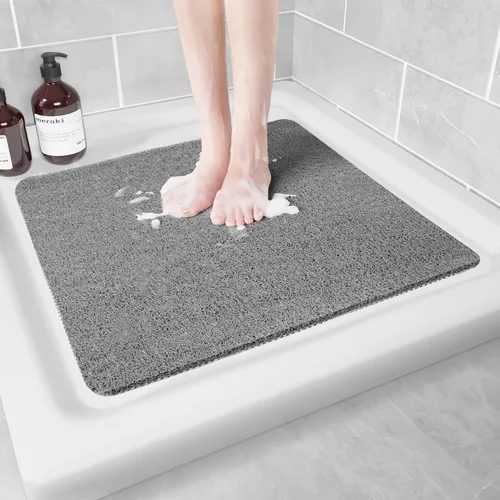 Miniatura 25 de Hargiis - Tapete antideslizante de secado rápido para bañera, piso, baño, ducha, cocina, hogar, hotel (color blanco, 24 x 24 pulgadas)
