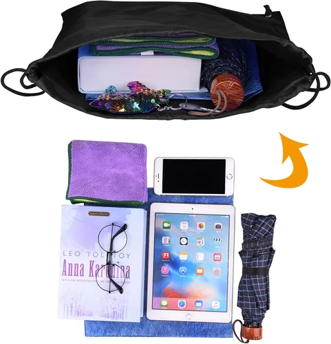 Miniatura 4 de PLULON 25 bolsas de mochila con cordón a granel, mochila con cordón, Negro -, Viajar