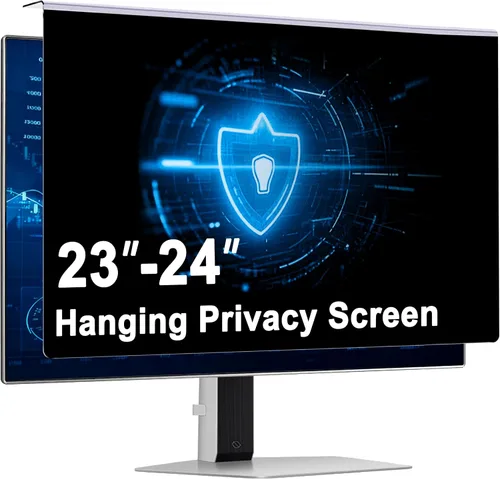 Miniatura 12 de Pantalla de privacidad colgante de 22 pulgadas para monitor, se adapta a pantallas 16:9 sin marco de 21 a 22 pulgadas, antiespía ±28°, luz azul