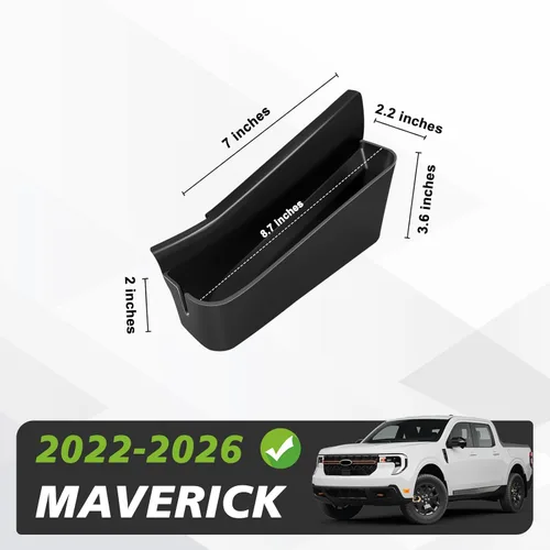 Miniatura 2 de Muslogy Maverick - Caja de almacenamiento para consola central de 2022, 2023, 2024, 2025, 2026, caja de almacenamiento de palanca de cambios