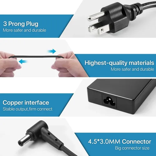 Miniatura 4 de Cargador de CA de 120 W para Asus Zenbook Flip 15 Q528E Q537F Q538E Q539Z Q537FD-BI7t7 Q528EH-202.BL Q538EI-202.BL UX534F Q546F Q547F Q506f Q526F